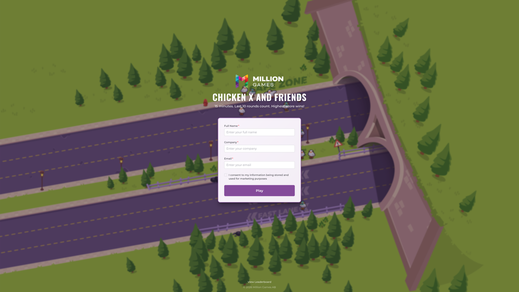 Chicken X and Friends — Trade-show competition platform